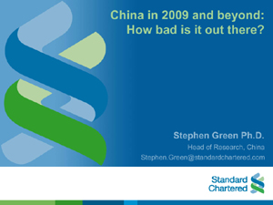 China in 2009 and beyond - Stanfard Chartered