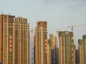 Highrise construction in Shanghai