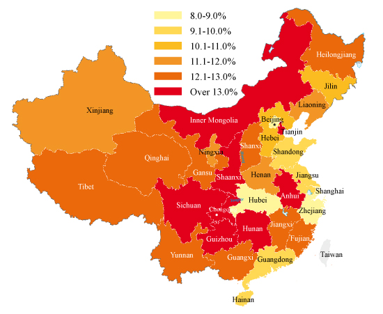 Economic Map Of China China's Provincial GDP Figures in 2011   China Briefing News