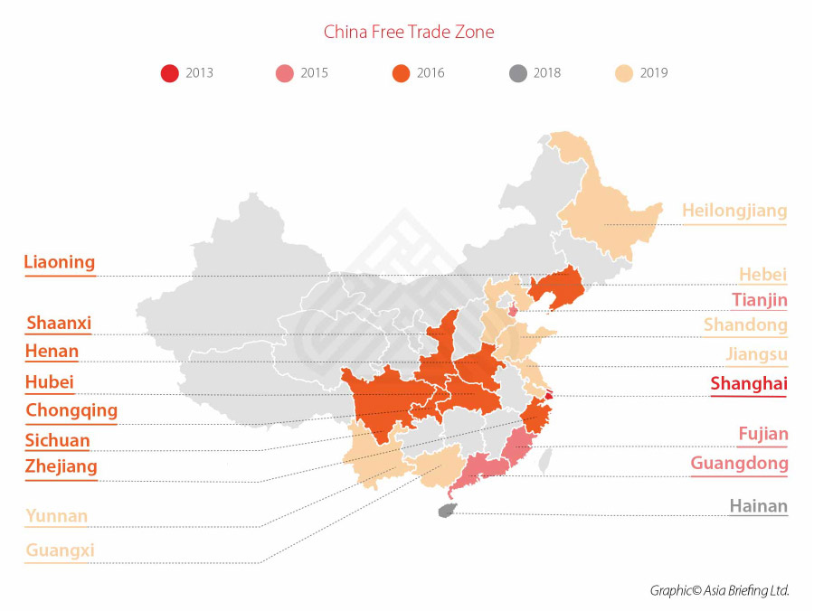 Chinas Six New Free Trade Zones Where Are They Located 2019