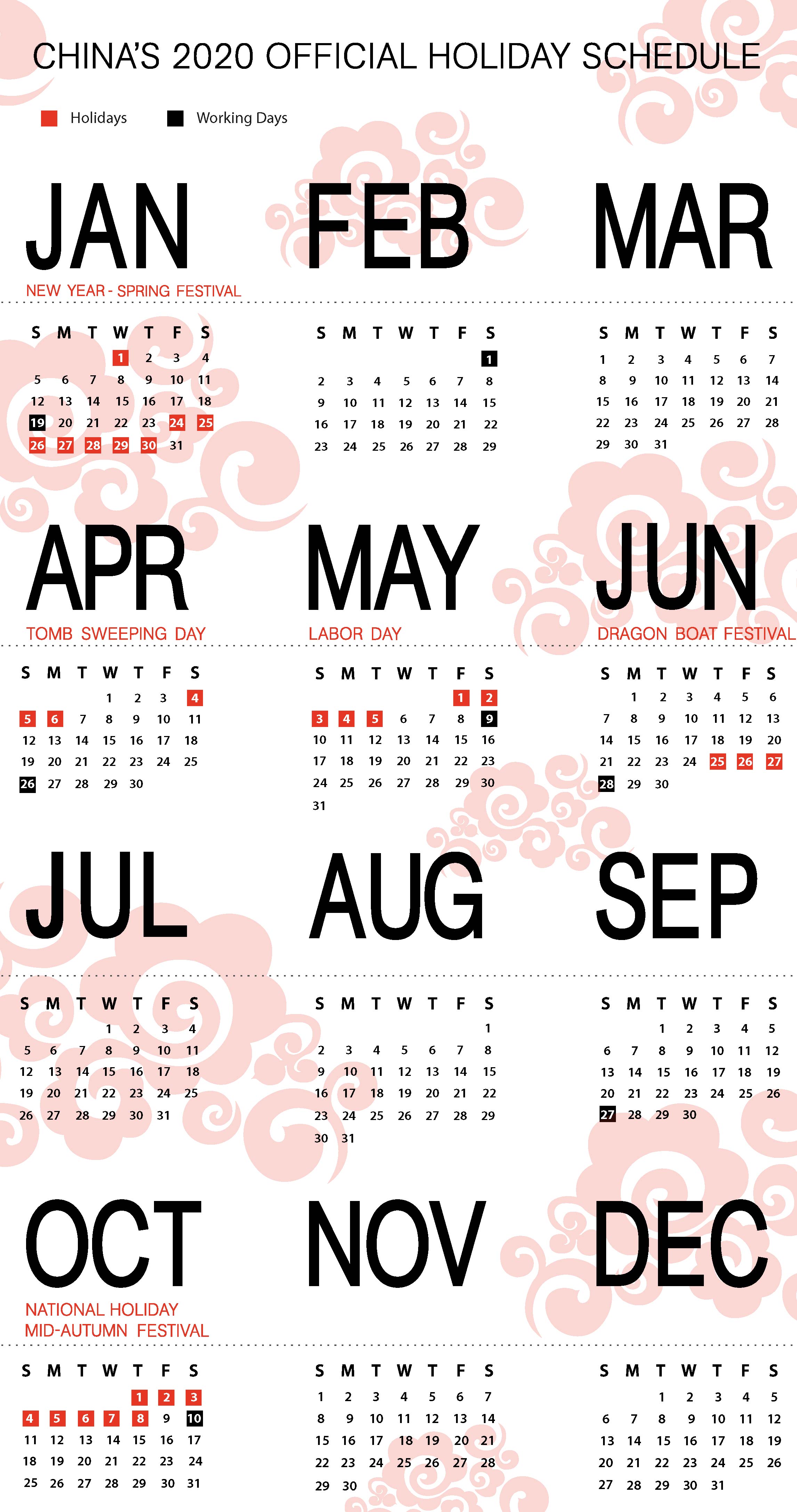 China S 2020 Holiday Schedule Released China Briefing News