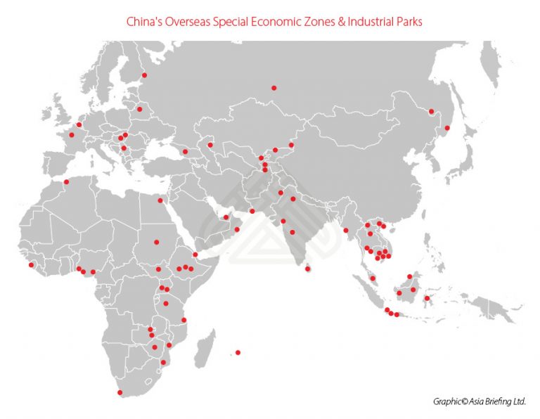 China's Overseas Special Economic Zones & Industrial Parks (Map