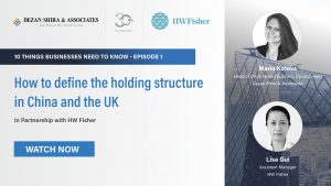 company holding structure - China and the UK - video discussion