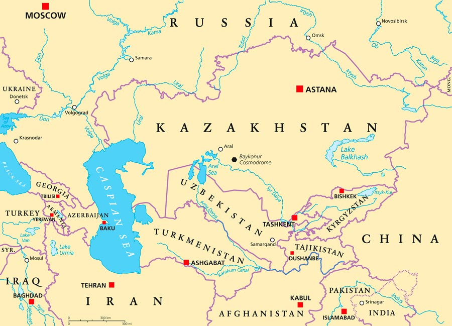 Central-Asia-Map
