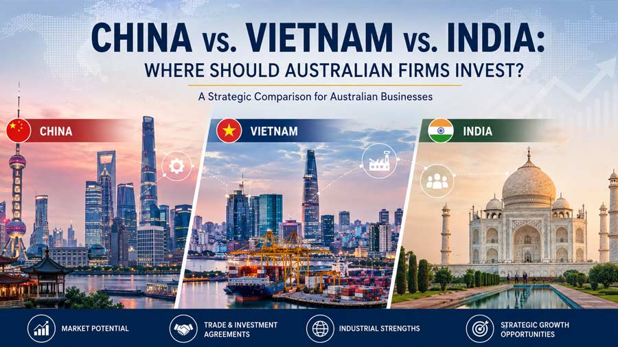 China vs. Vietnam vs. India: Where Should Australian Firms Invest?
